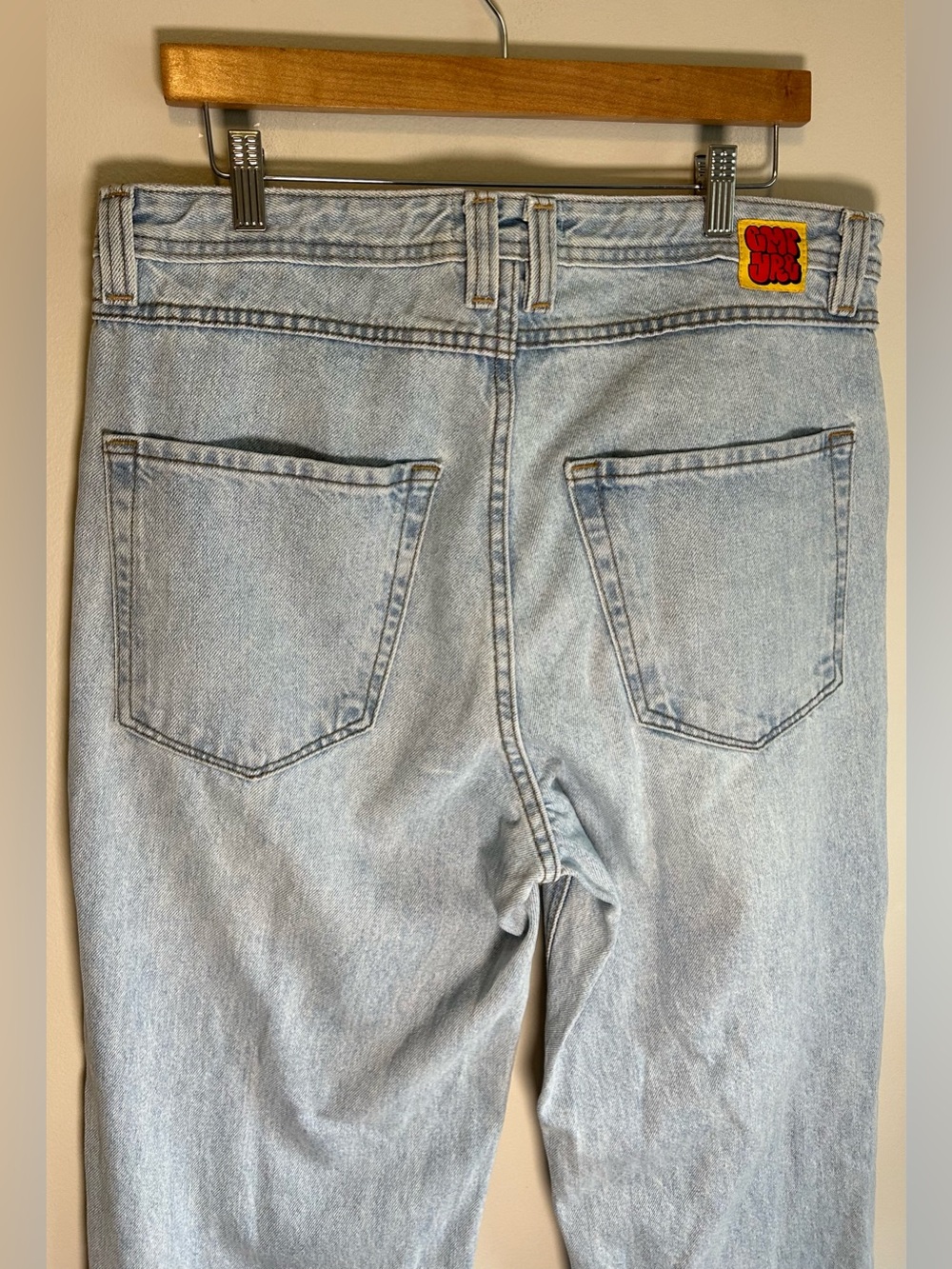 Empyre Skate Jeans 32X30 Men’s Relaxed Loose Fit Blue Light Wash Denim Logo EUC - Picture 7 of 12